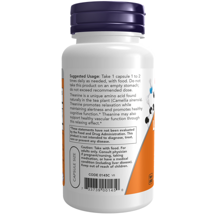 L-Theanine 100 mg Veg Capsules-Amino Acids-AlchePharma