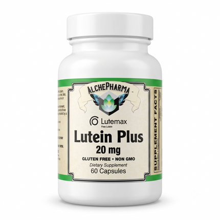 LUTEIN PLUS 20 MG ( crystalline free lutein ) w/ Zeaxanthin and Bilberry - Lutemax®-Vision-AlchePharma