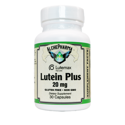 LUTEIN PLUS 20 MG ( crystalline free lutein ) w/ Zeaxanthin and Bilberry - Lutemax®-Vision-AlchePharma