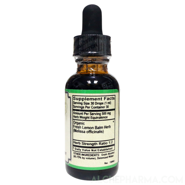 Lemon Balm Fresh Organic Tincture (Melissa officinalis) HSR 1:2 Parve k-1604-Herb Tincture-AlchePharma