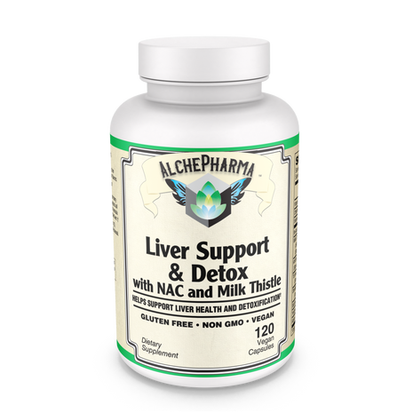Liver Support & Detox with NAC and Milk Thistle (VEGAN)-Liver Support-AlchePharma