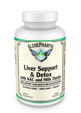 Liver Support & Detox with NAC and Milk Thistle (VEGAN)-Liver Support-AlchePharma