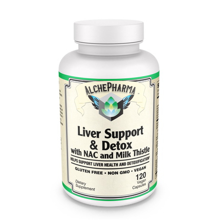 Liver Support & Detox with NAC and Milk Thistle (VEGAN)-Liver Support-AlchePharma