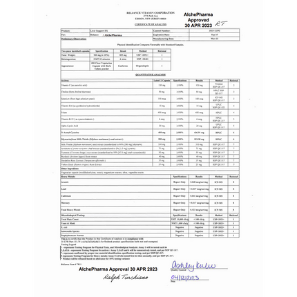 Liver Support & Detox with NAC and Milk Thistle (VEGAN)-Liver Support-AlchePharma