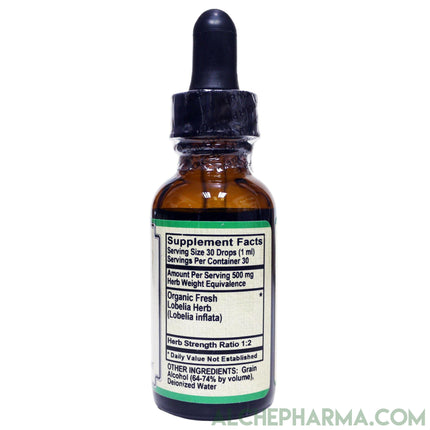 Lobelia Tincture ( Organic Fresh Lobelia Herb ) Herb Weight Equivalence 500 per 1 ml-Herb-AlchePharma