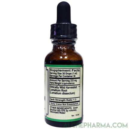 Lomatium Root Tincture, Professionally Rated Herb Strength Ratio1:3 Wild Harvested-Herb-AlchePharma
