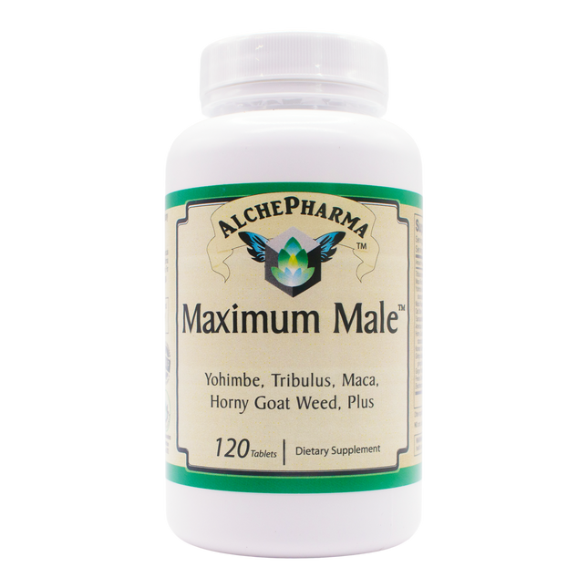 MAXIMUM MALE™ -Vital Energy Support for Men with ( Pausinystalia yohimba, standardized to 4% yohimbine ) Tablets-Male Libido-AlchePharma