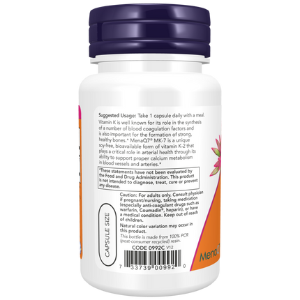 MK-7 Vitamin K-2 100 mcg Veg Capsules-Vitamins-AlchePharma