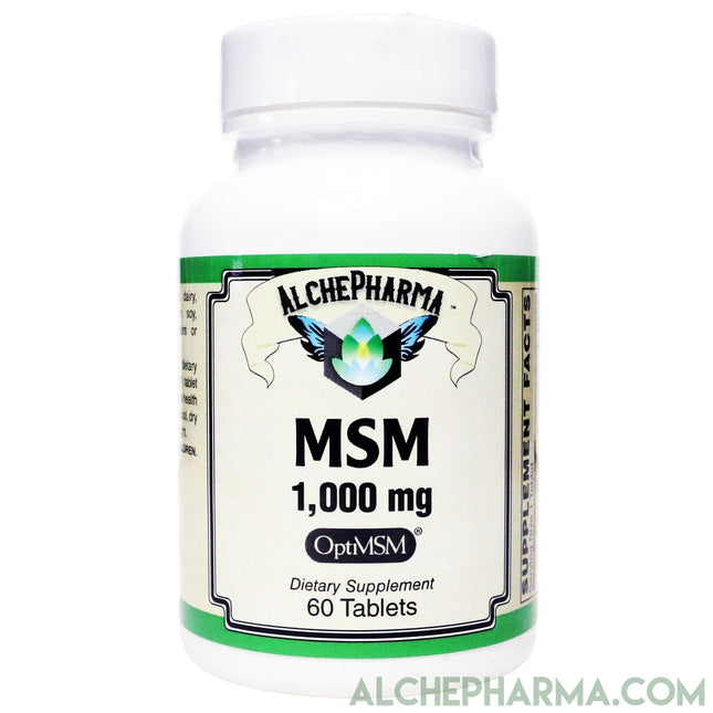 MSM 1000 mg Tablets ( OptiMSM® U.S.A.-made methylsulfonylmethane )-MSM-AlchePharma