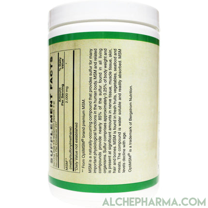MSM Powder 2,000mg ( OptiMSM® is a proprietary form of U.S.A.-made methylsulfonylmethane )-MSM-AlchePharma-AlchePharma