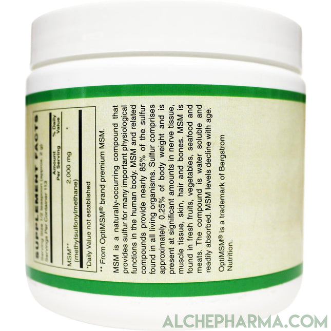 MSM Powder 2,000mg ( OptiMSM® is a proprietary form of U.S.A.-made methylsulfonylmethane )-MSM-AlchePharma-AlchePharma