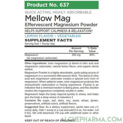 Magnesium Ionic Effervescent ( Organic Stevia Sweetened )-Minerals-AlchePharma