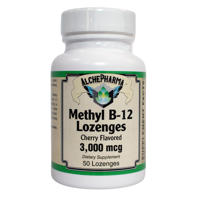 Methyl B-12, 3,000mcg Lozenges-AlchePharma
