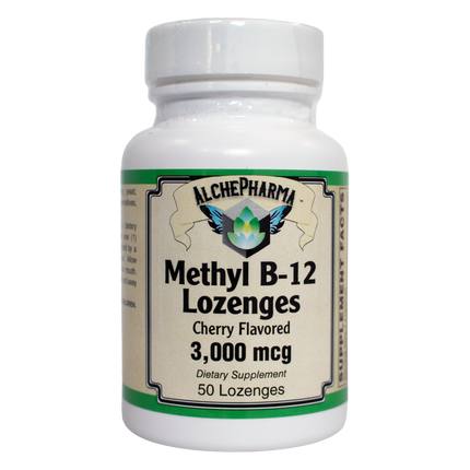 Methyl B-12, 3,000mcg Lozenges-AlchePharma