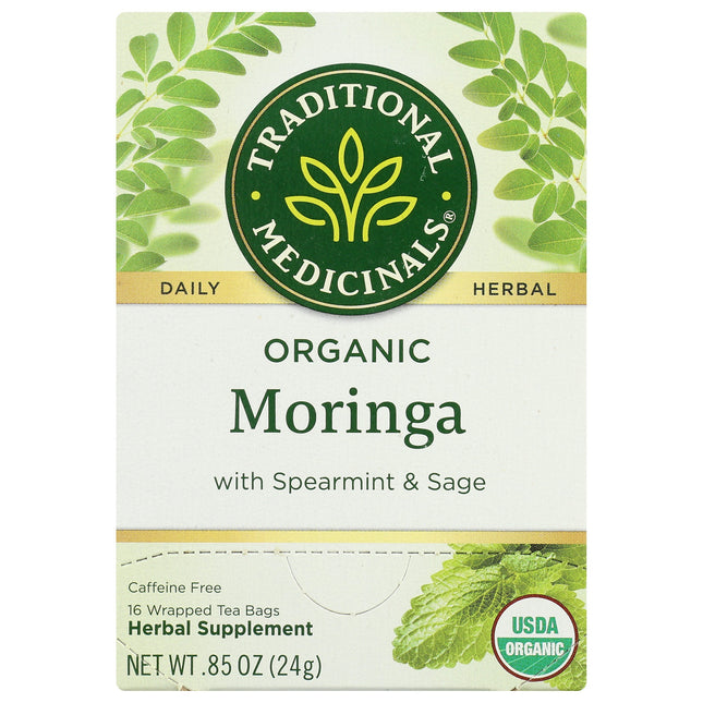 Moringa Tea with Spearmint & Sage, Organic-Herbal Teas-AlchePharma