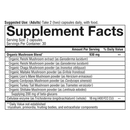 Mushroom Immune Complex 60 Veg Caps-Immune Support-AlchePharma