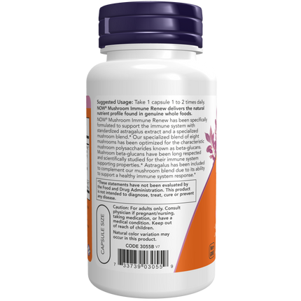 Mushroom Immune Renew Veg Capsules-Immune System Enhancers-AlchePharma