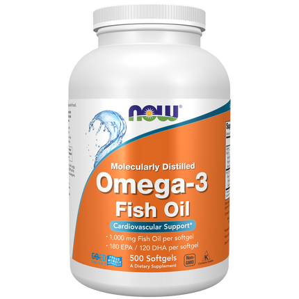 Omega-3 Fish Oil, Molecularly Distilled Softgels-Nutritional Oils-AlchePharma