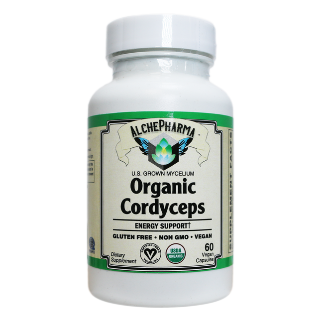 Organic Cordyceps Mycelium (Standardized 40% Polysaccharides)-Mushrooms-AlchePharma
