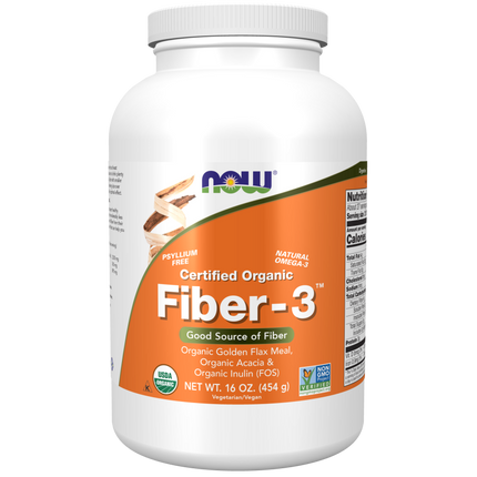 Organic Fiber-3 (Psyllium free, Natural Omega-3)-Vitamins & Supplements-AlchePharma