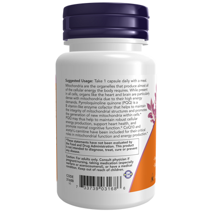 PQQ Energy Veg Capsules-Mental Fitness/Mood Support-AlchePharma