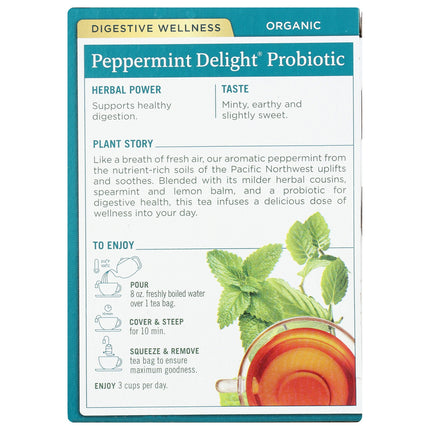 Peppermint Delight Probiotic Tea, Organic-Herbal Teas-AlchePharma