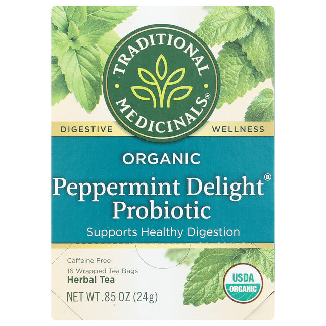 Peppermint Delight Probiotic Tea, Organic-Herbal Teas-AlchePharma