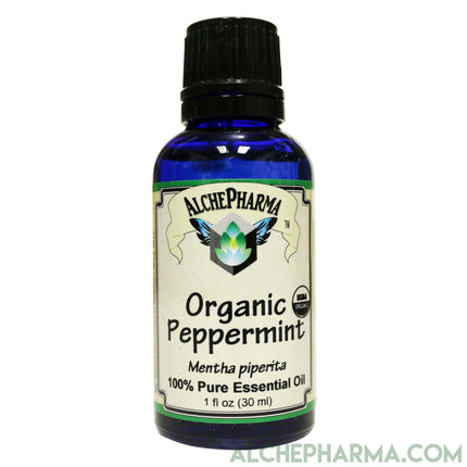 Peppermint U.S.D.A. Certified Organic Essential Oil 100% Pure ( Mentha Pipertia) 1 oz.-Essential Oil-AlchePharma