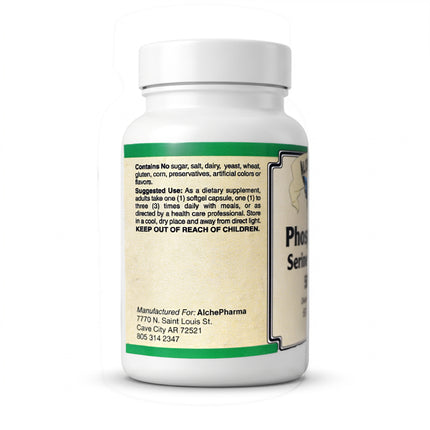 Phosphatidyl Serine Complex 500mg. SerinAID® PS (clinically studied complete complex)-Memory-AlchePharma