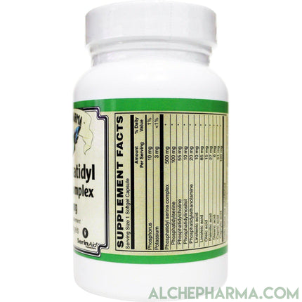 Phosphatidylserine Complex 500mg. SerinAID®, is the most well studied form of PS available-Memory-AlchePharma-30 Softgels-AlchePharma