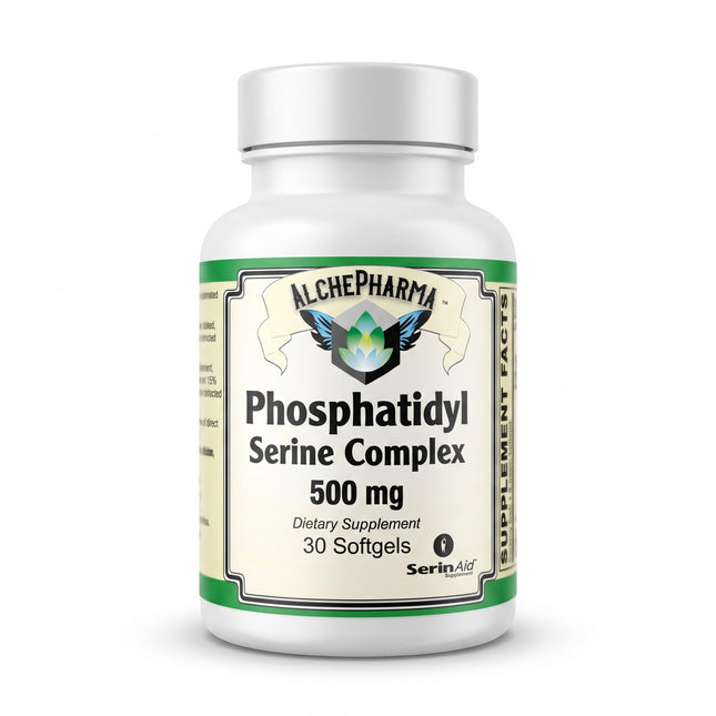 Phosphatidyl Serine Complex 500mg. SerinAID® PS (clinically studied complete complex)-Memory-AlchePharma