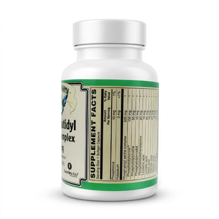 Phosphatidyl Serine Complex 500mg. SerinAID® PS (clinically studied complete complex)-Memory-AlchePharma