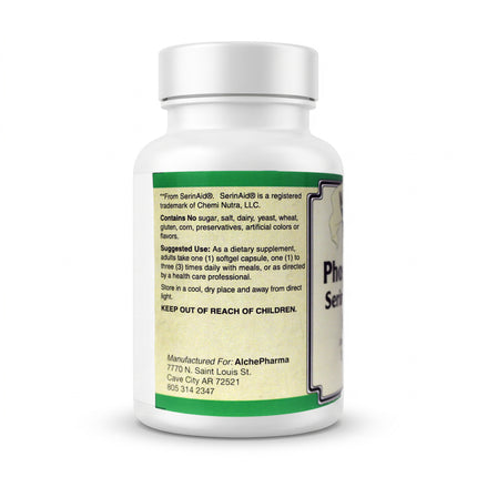 Phosphatidyl Serine Complex 500mg. SerinAID® PS (clinically studied complete complex)-Memory-AlchePharma
