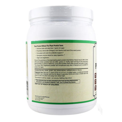 Plant Protein ( Premium Blend ) - No Soy, Hypoallergenic, No Grit ( Featuring Omega 3 Rich Sacha Inchi and Chia )-AlchePharma