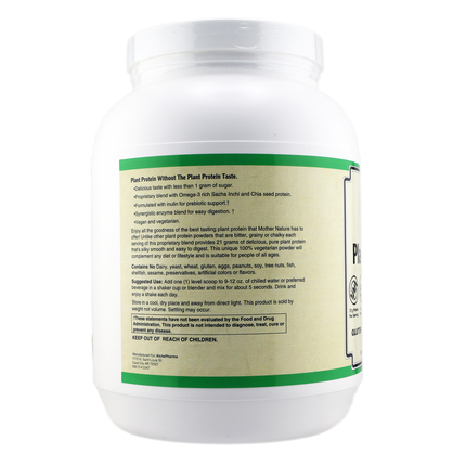 Plant Protein ( Premium Blend ) - No Soy, Hypoallergenic, No Grit ( Featuring Omega 3 Rich Sacha Inchi and Chia )-AlchePharma
