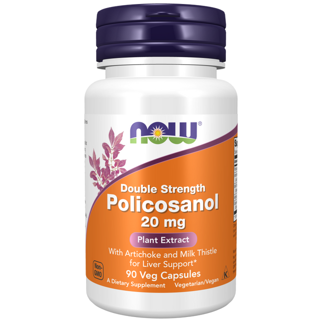 Policosanol, Double Strength 20 mg Veg Capsules-Cholesterol/Cardiovascular Support-AlchePharma