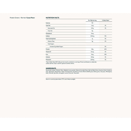 Protein Greens + Berries 10.6 Oz/10 Servings (2 Flavors)-Protein Powders-AlchePharma