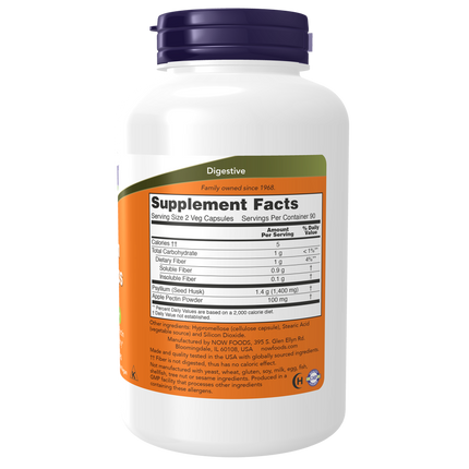 Psyllium Husk 700 mg Veg Capsules-Fiber Supplements/Muciloids-AlchePharma