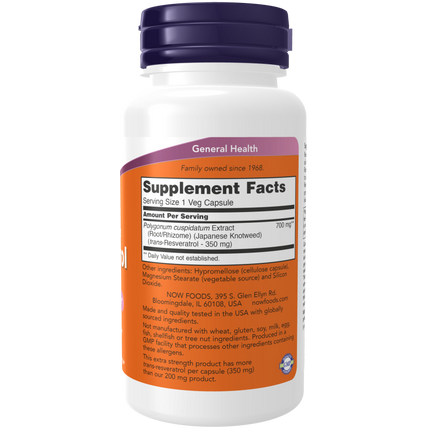 Resveratrol, Extra Strength 350 mg Veg Capsules-Antioxidants-AlchePharma