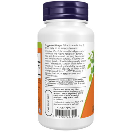 Rhodiola 500 mg Veg Capsules-Herbs-AlchePharma