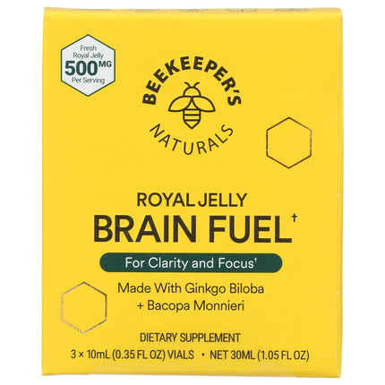 Royal Jelly Brain Fuel Vials with Ginkgo Biloba + Bacopa-AlchePharma