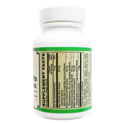 SAW PALMETTO & PYGEUM PLUS-PROSTATE SUPPORT [ European Standardized ] PROFESSIONAL FORMULA-Herbal-AlchePharma