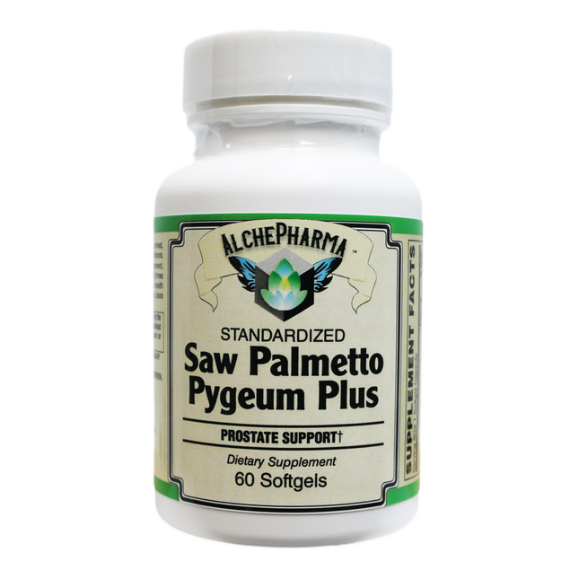 SAW PALMETTO & PYGEUM PLUS-PROSTATE SUPPORT [ European Standardized ] PROFESSIONAL FORMULA-Herbal-AlchePharma