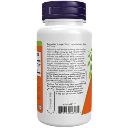 Saffron 50 mg Veg Capsules-Herbs-AlchePharma