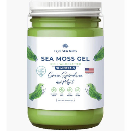 Sea Moss Gel 16 Oz. (Green Spirulina & Mint)-AlchePharma