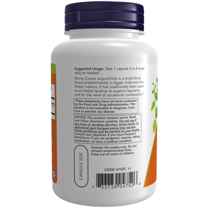 Senna Leaves 470 mg Veg Capsules-Herbs-AlchePharma