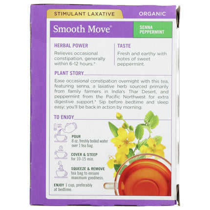 Smooth Move Tea - Senna Peppermint, Organic-Herbal Teas-AlchePharma