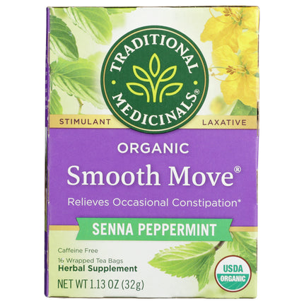 Smooth Move Tea - Senna Peppermint, Organic-Herbal Teas-AlchePharma