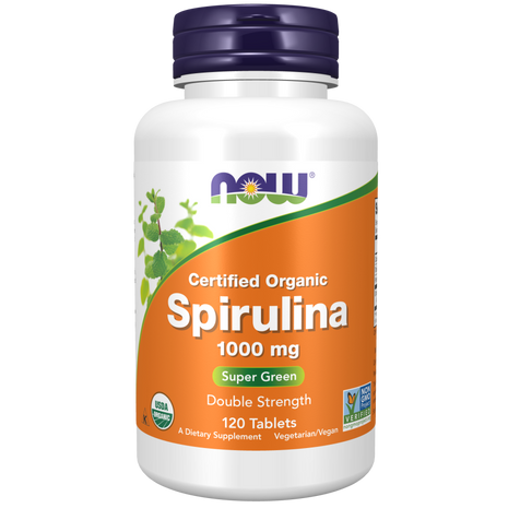 Spirulina Double Strength, 1000 mg Organic Tablets-Green Foods-AlchePharma