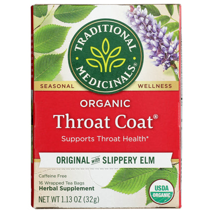 Throat Coat Tea - Original with Slippery Elm, Organic-Herbal Teas-AlchePharma